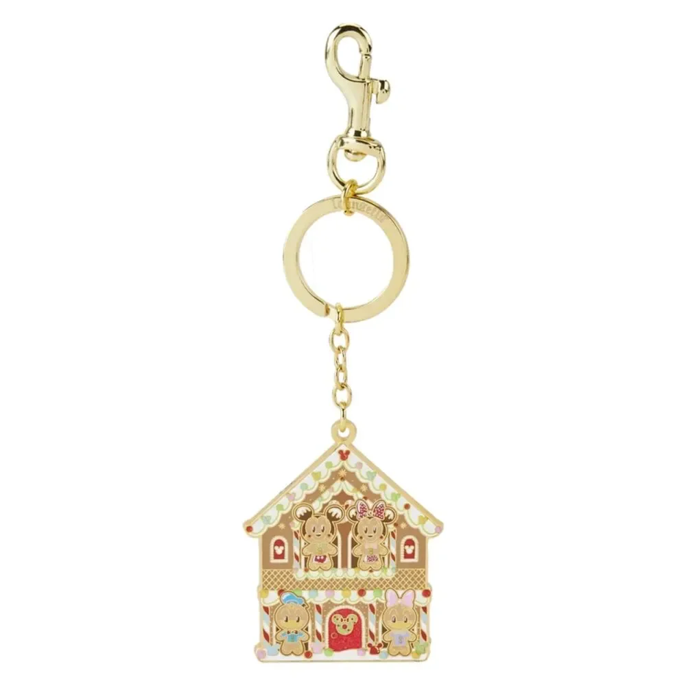 Loungefly Disney Mickey and Friends Gingerbread House Keychain NWT